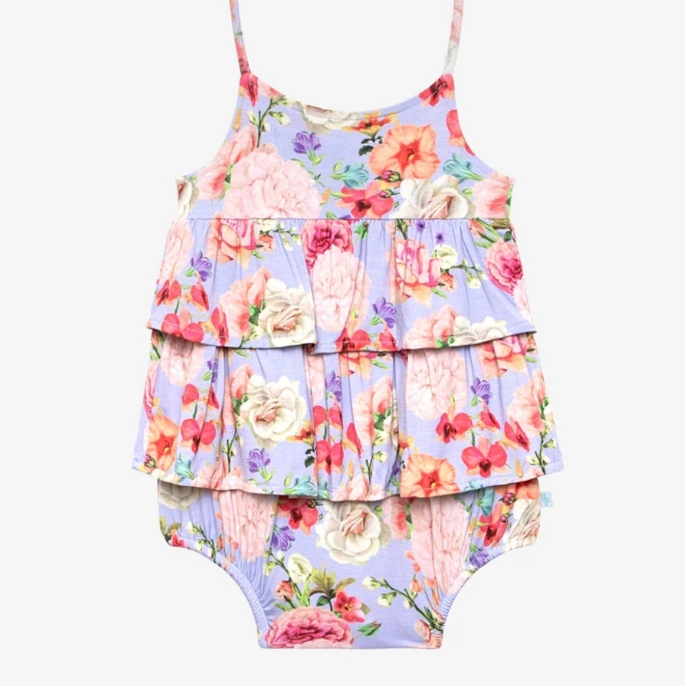 NWT Posh Peanut Belamy ruffle bubble 2T